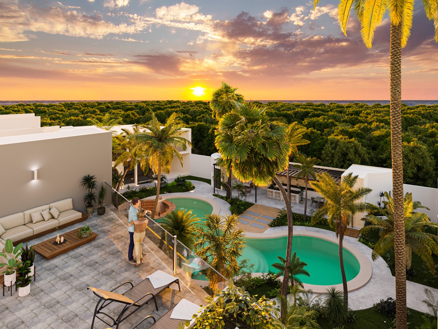 Render arquitectónico — Aérea Laurel