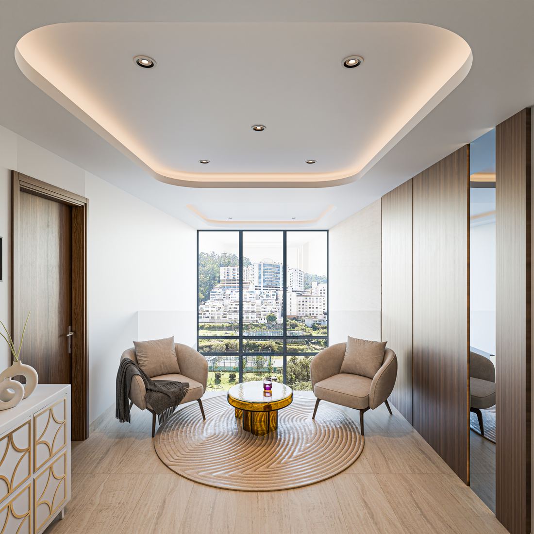 Render arquitectónico — Estancia