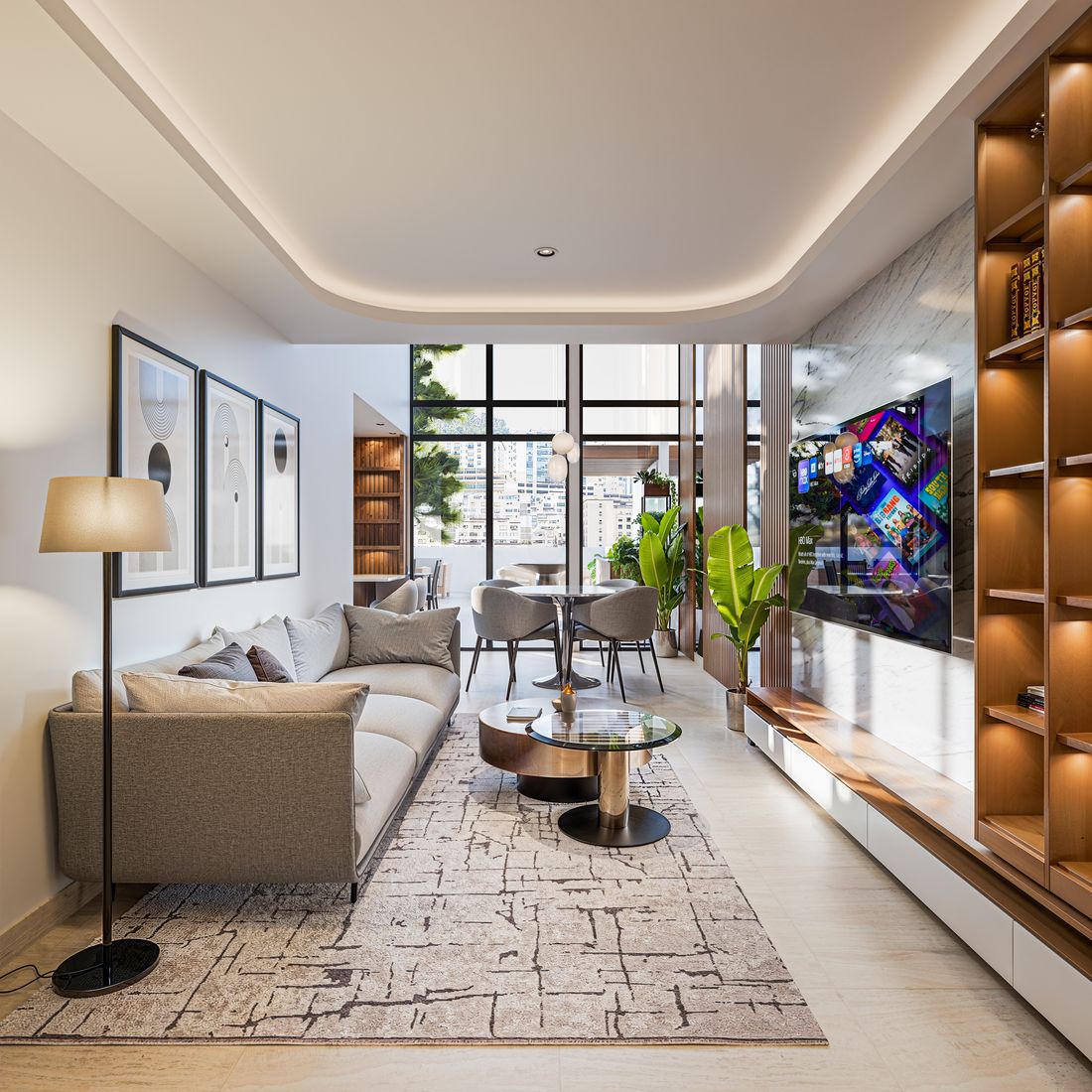 Render arquitectónico — Doble altura