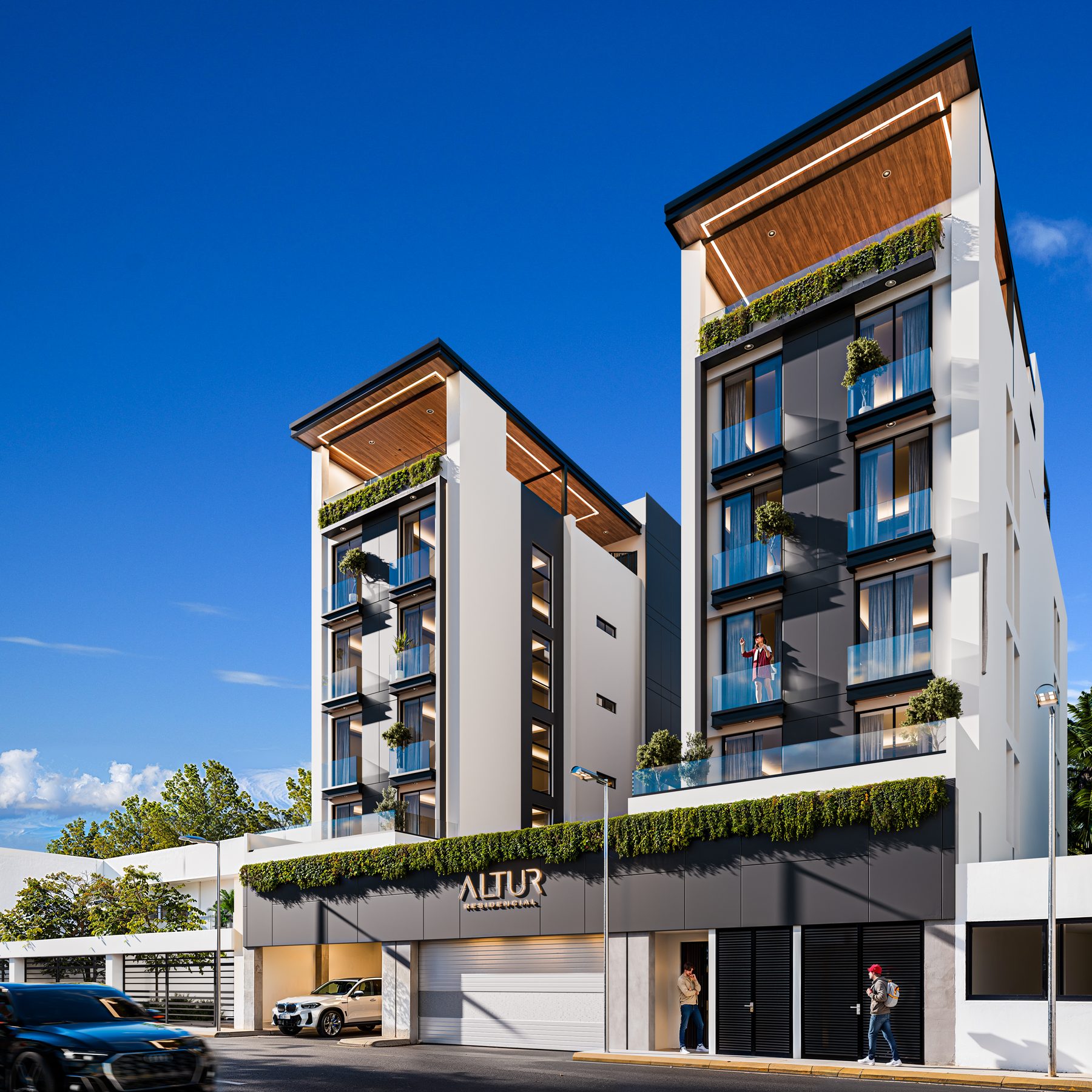 Photoreal architectural exterior rendering by A3D Studio