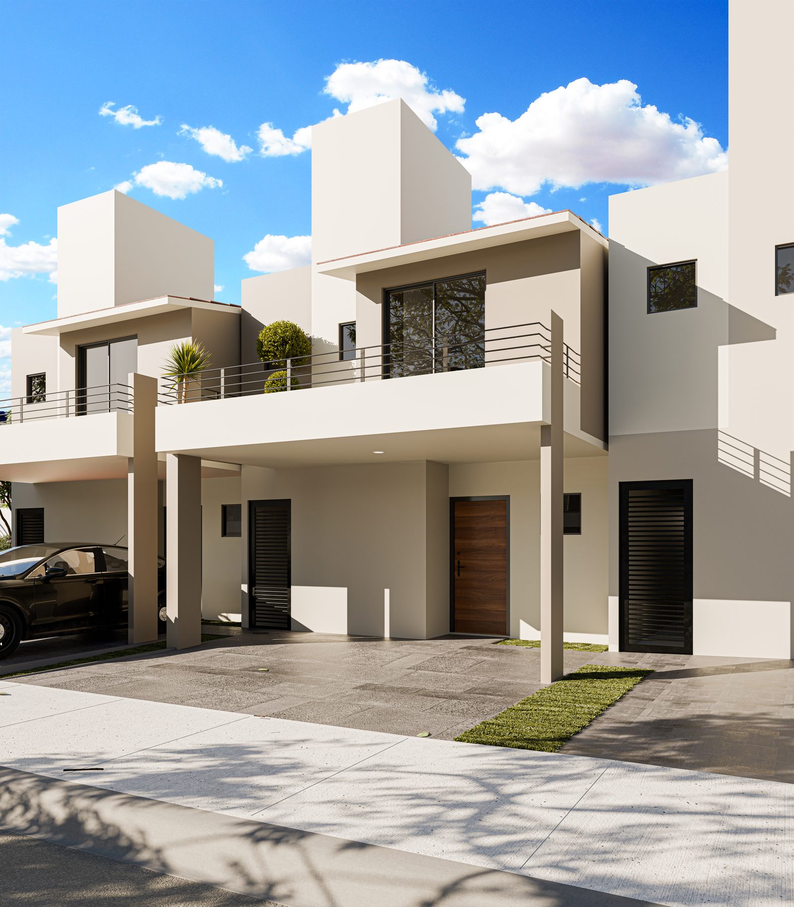 Photoreal architectural exterior rendering by A3D Studio
