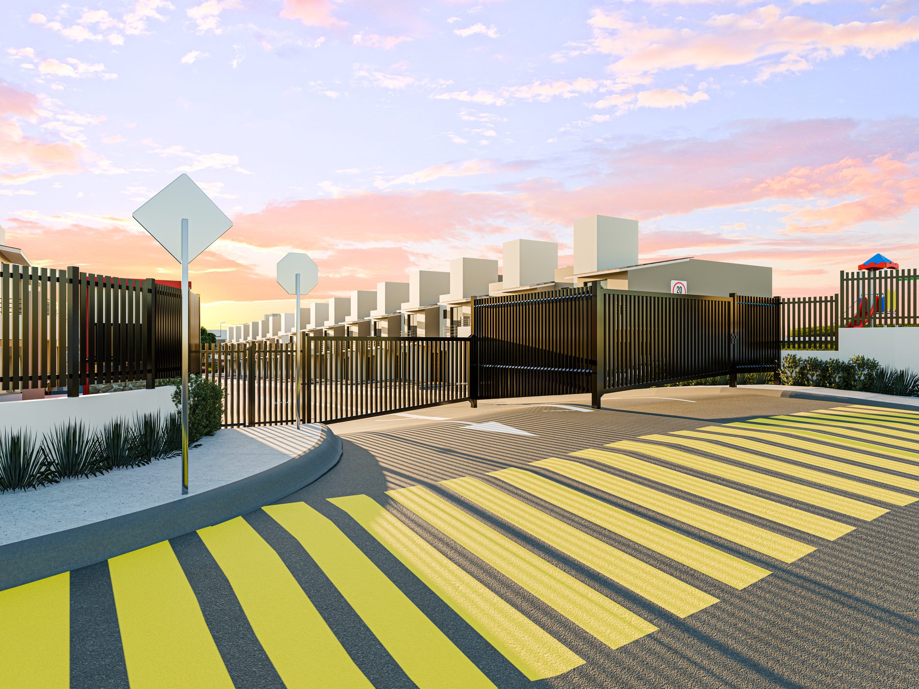 Photoreal architectural exterior rendering by A3D Studio