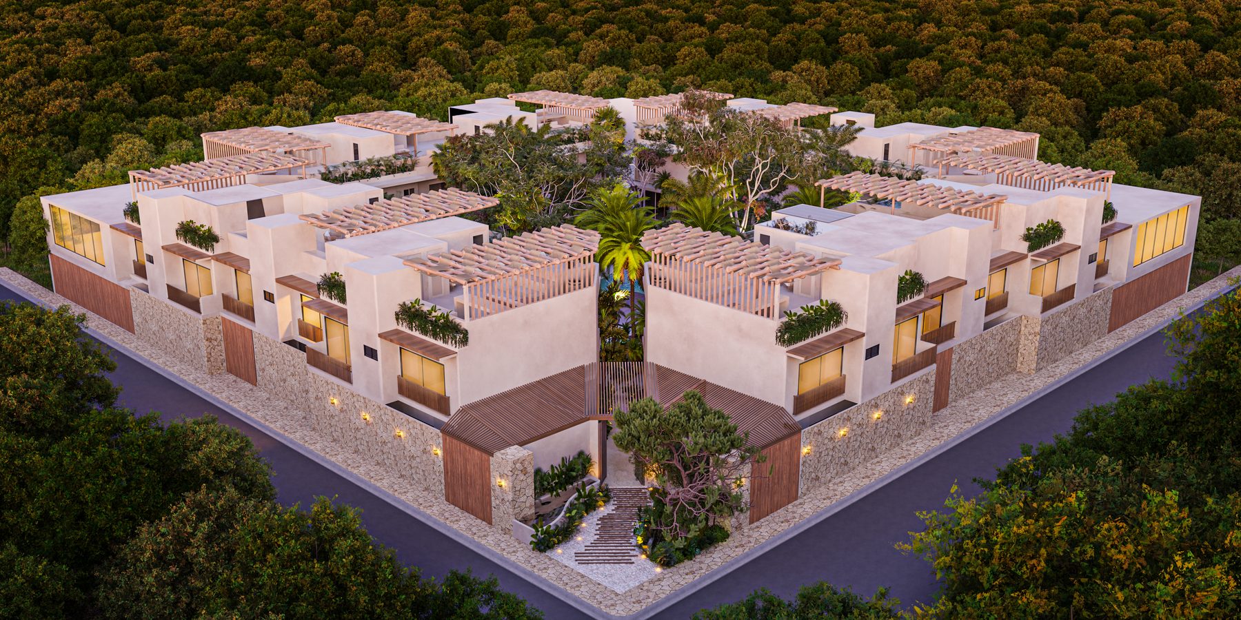 Photoreal architectural exterior rendering by A3D Studio