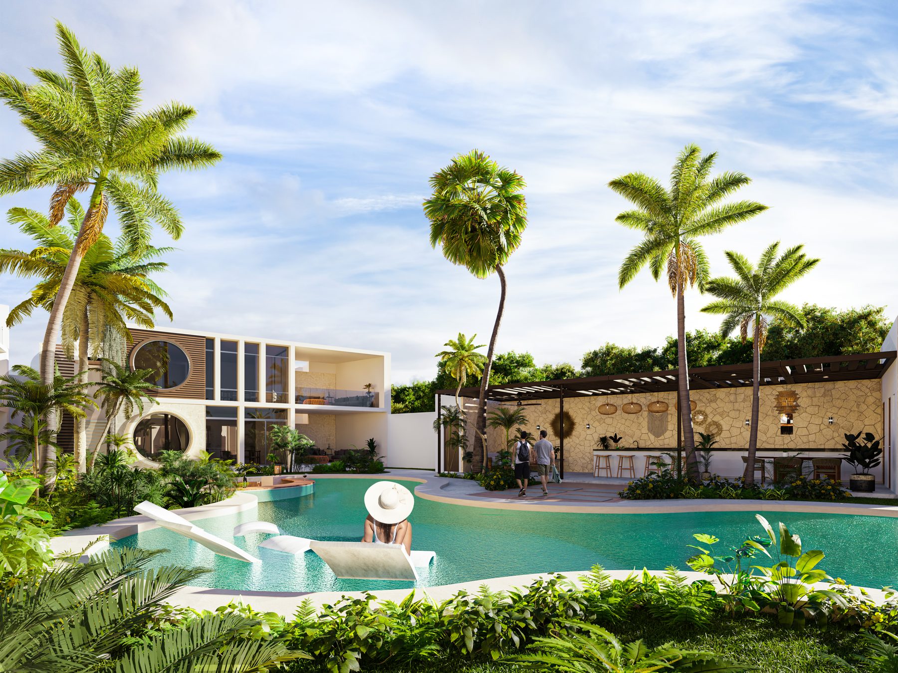 Photoreal architectural exterior rendering by A3D Studio