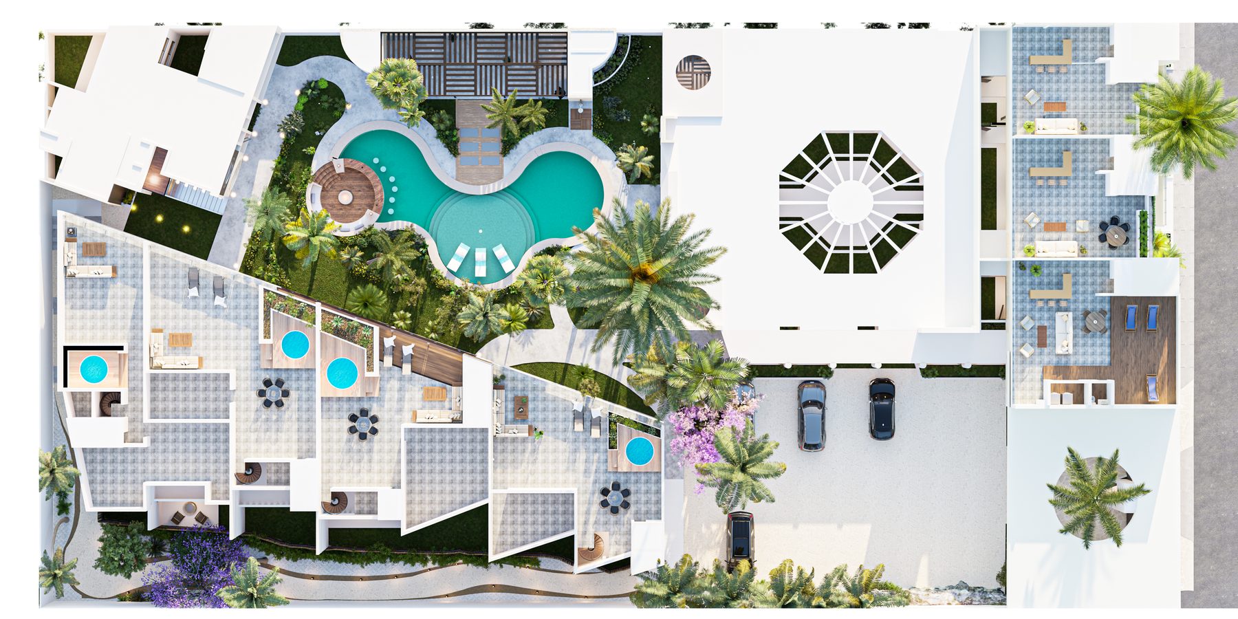 Photoreal architectural exterior rendering by A3D Studio