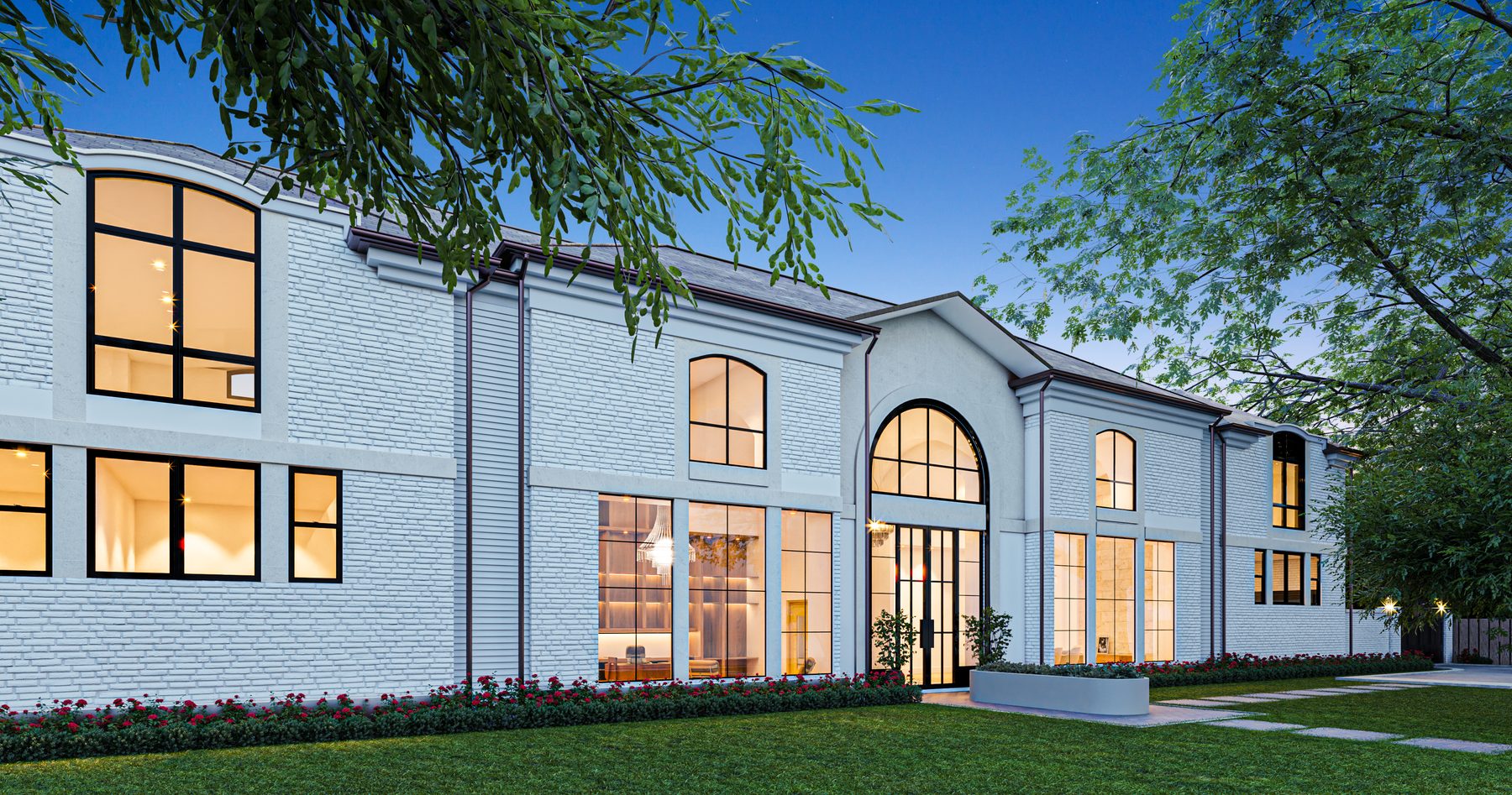 Photoreal architectural exterior rendering by A3D Studio
