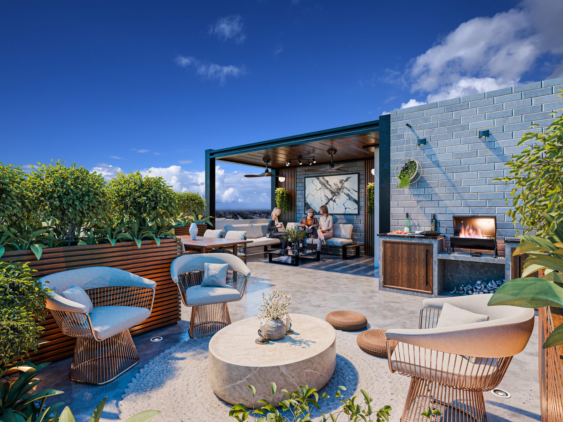 Photoreal architectural exterior rendering by A3D Studio