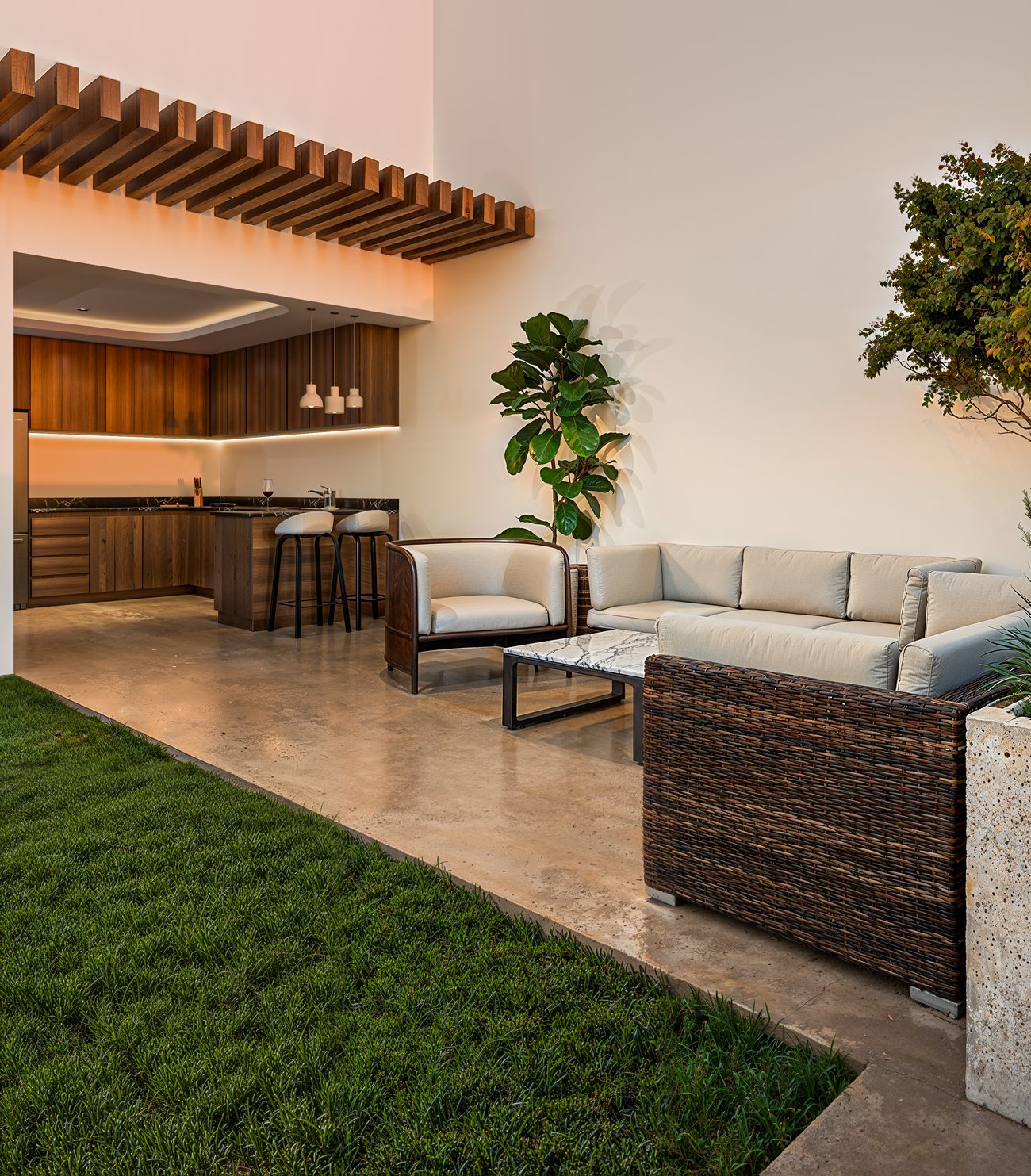 Render de la terraza del Depa A de LOMARÉ